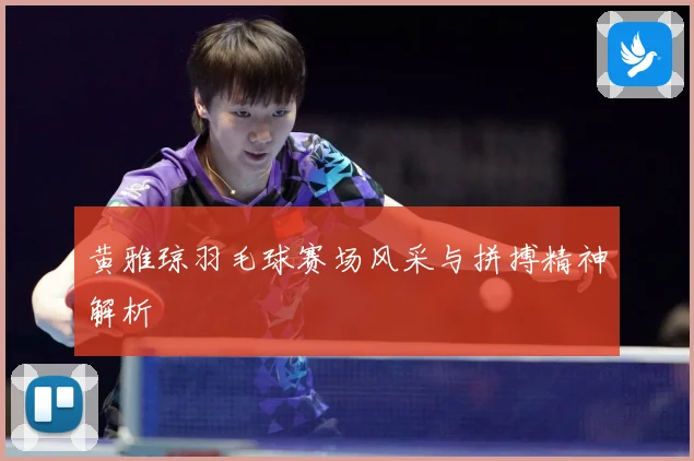 黄雅琼羽毛球赛场风采与拼搏精神解析